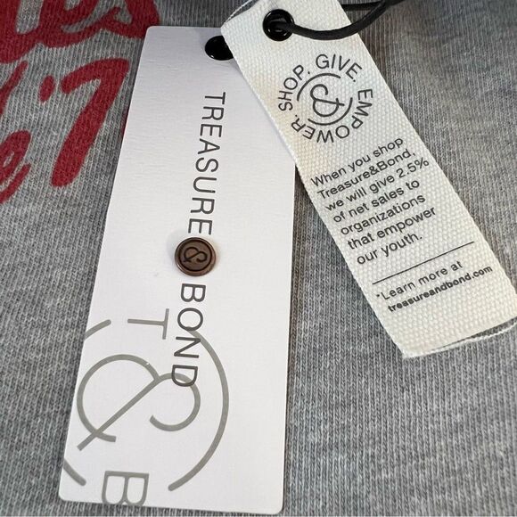 Treasure & Bond Rolling Stones Sweatshirt 76 Tour Womens Small Gray Pullover - Picture 4 of 6